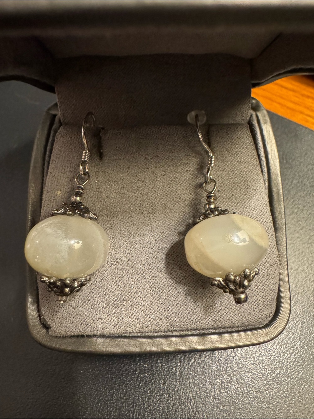 Sterling Silver Moonstone Drop Earrings